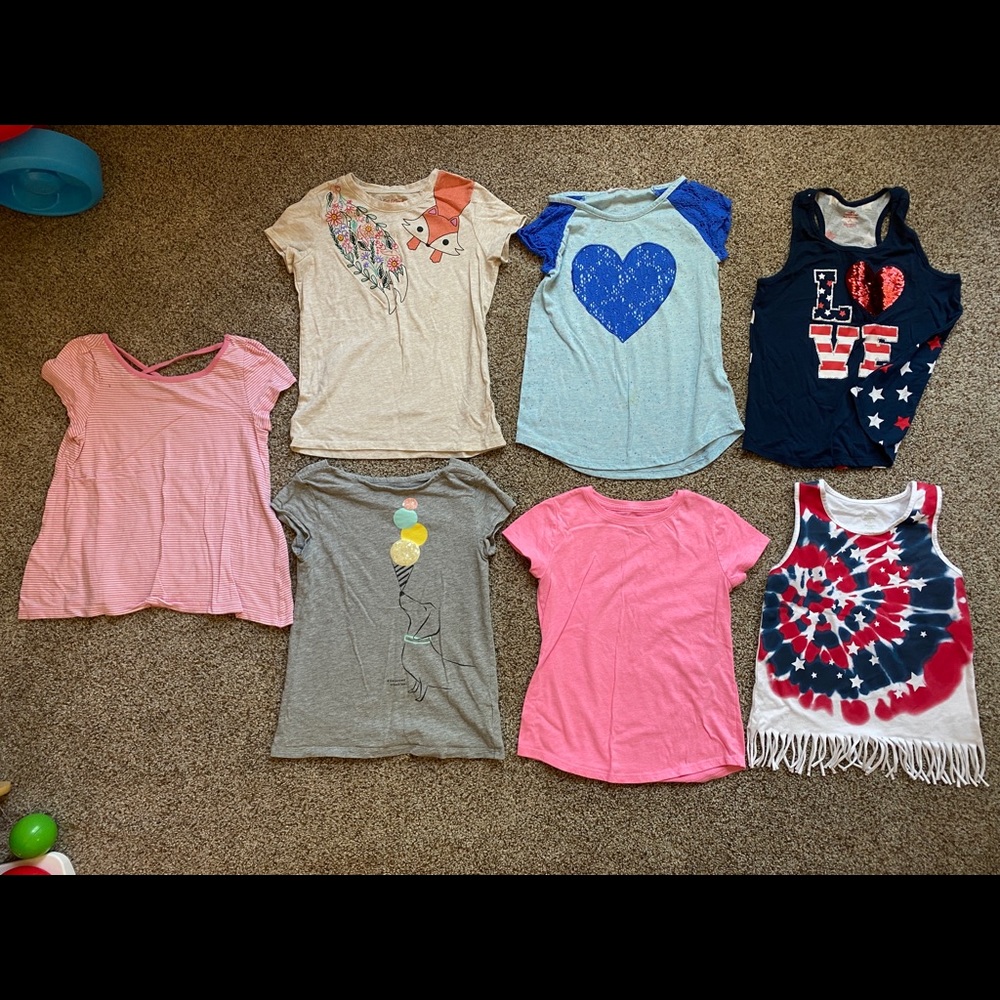 Lot of Girls size 6-8 tops